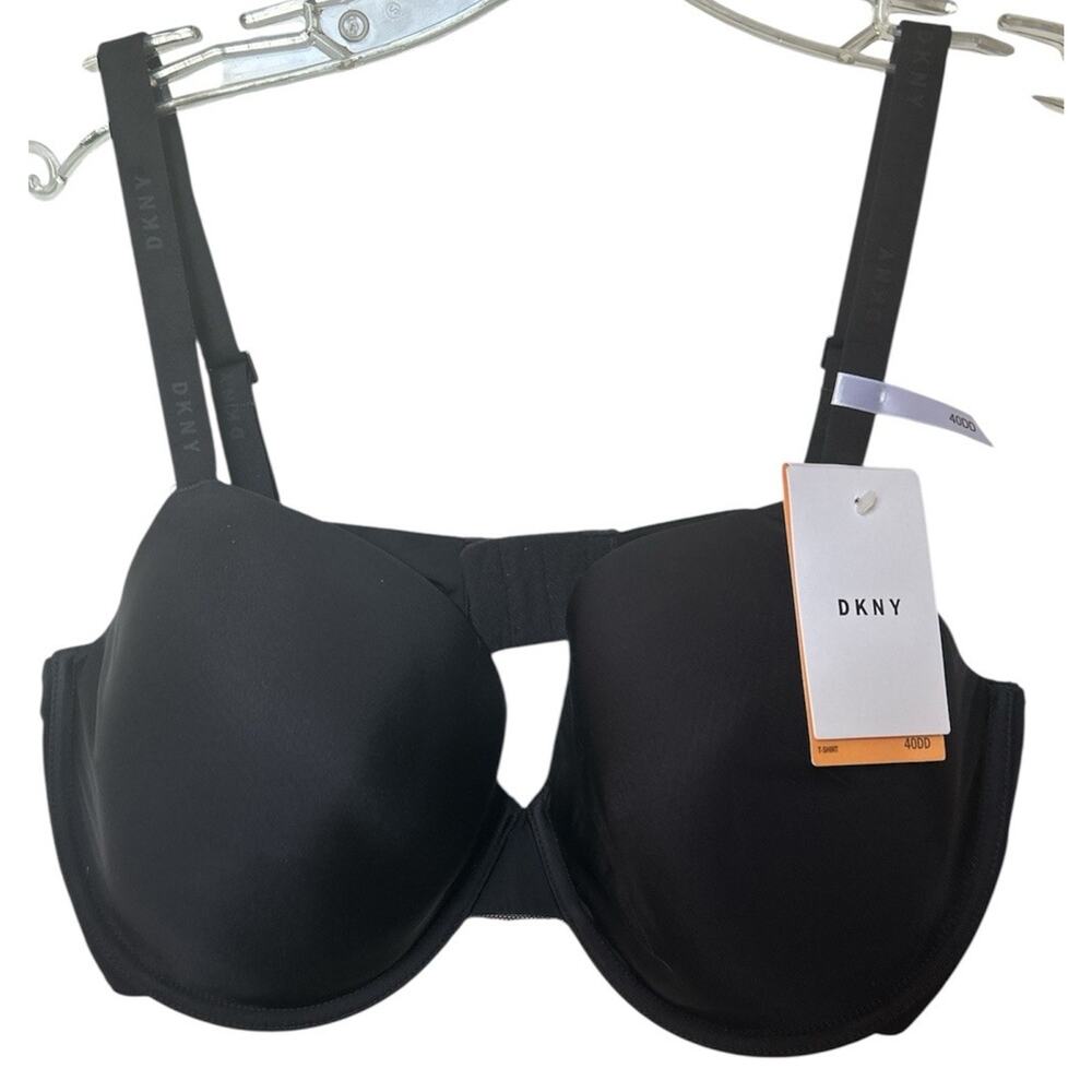 DKNY Womens Size 40DD Black Underwire Full Coverage T-Shirt Bra